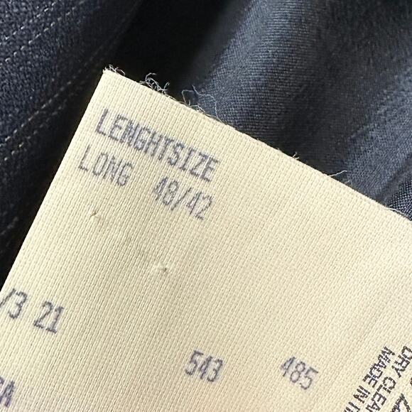 Donna Karan Signature Blazer Jacket Mens Size 48L Navy Blue Pinstripe 100% Wool - Picture 8 of 8